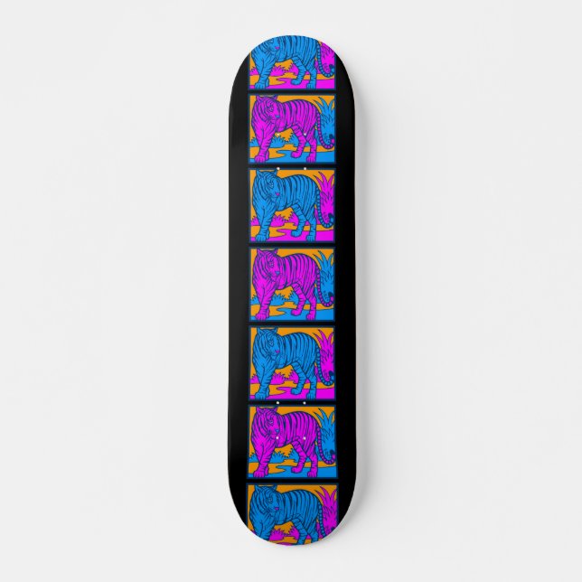 COREY TIGER 1980er TIGER SCENE BLACK Skateboard (Vorne)