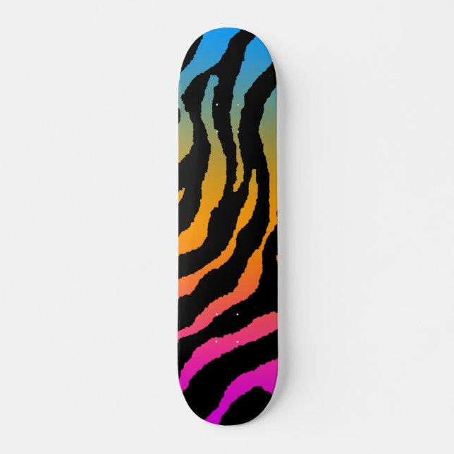 COREY TIGER 1980er TIGER STRIPE BOLD MULTI FARBE Skateboard (Vorne)