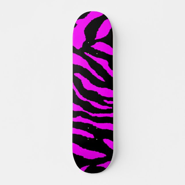 COREY TIGER 1980ER TIGER STRIPE BOLD PINK BLACK SKATEBOARD (Vorne)