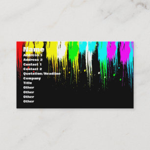 Corey Tiger 1980er Vintag Paint Tropfen Visitenkarte