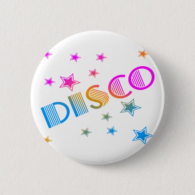COREY TIGER 1980S RETRO DISCO STARS BUTTON (Vorderseite)