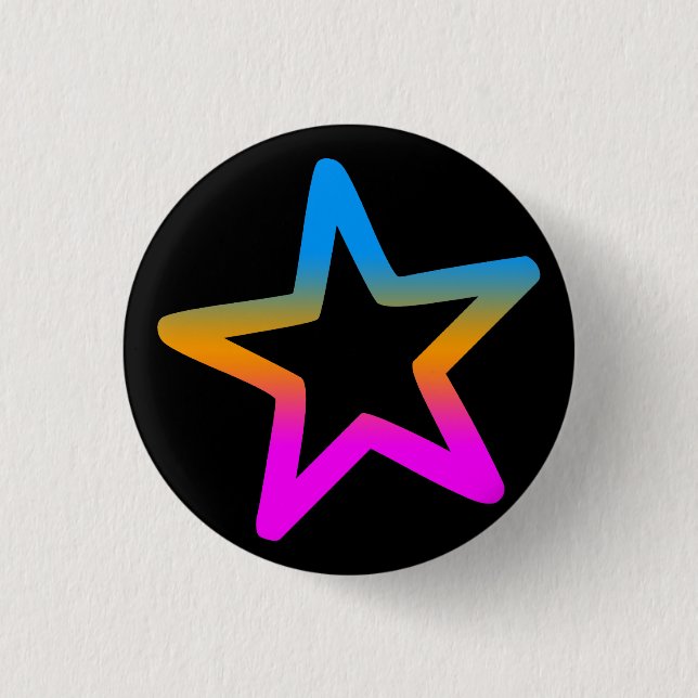 COREY TIGER 1980s RETRO STAR Button (Vorderseite)