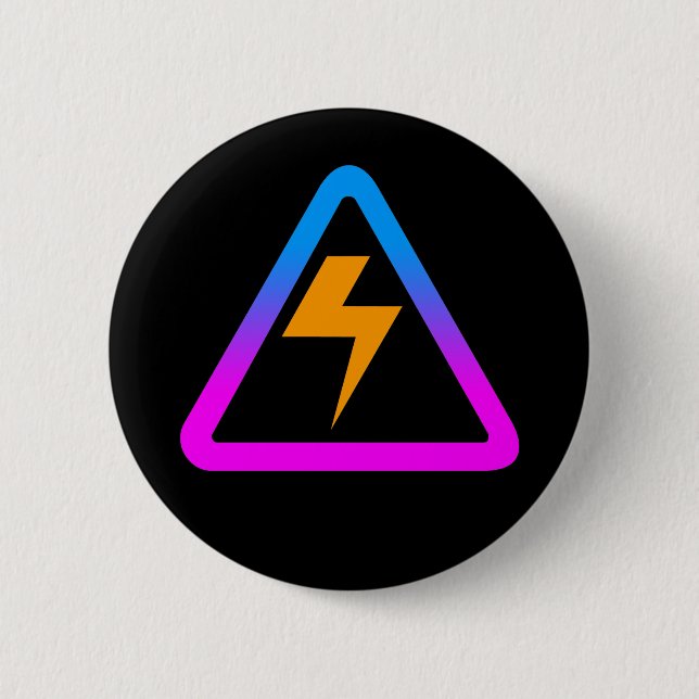 COREY TIGER 1980s RETRO ZAP SIGN Button (Vorderseite)
