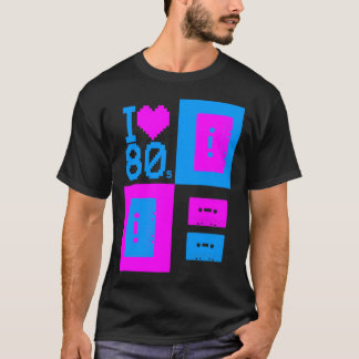Corey Tiger 80er "I Liebe 80er Cassette Tapes" Shi T-Shirt