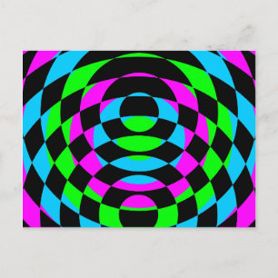 Corey Tiger 80er Jahre Vintage Op Art Postkarte