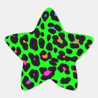 Corey Tiger 80er Leopard Spots (grün) Stern-Aufkleber