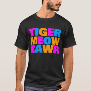 COREY TIGER 80er MULTI MEOW RAWR T-Shirt