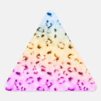 Corey Tiger 80er Multicolor Snow Leopard Dreieckiger Aufkleber