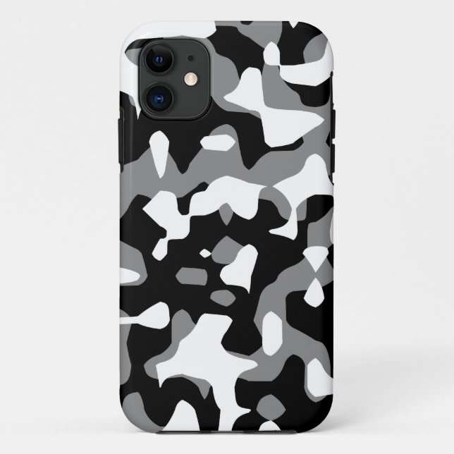Corey Tiger 80er Neon Camouflage (Grau) Case-Mate iPhone Hülle (Rückseite)
