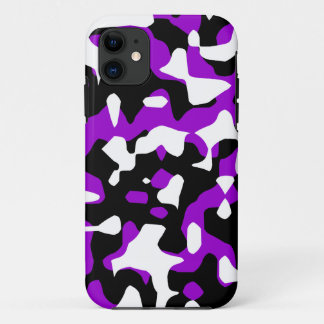 Corey Tiger 80er Neon Camouflage (Lila) iPhone 11 Hülle