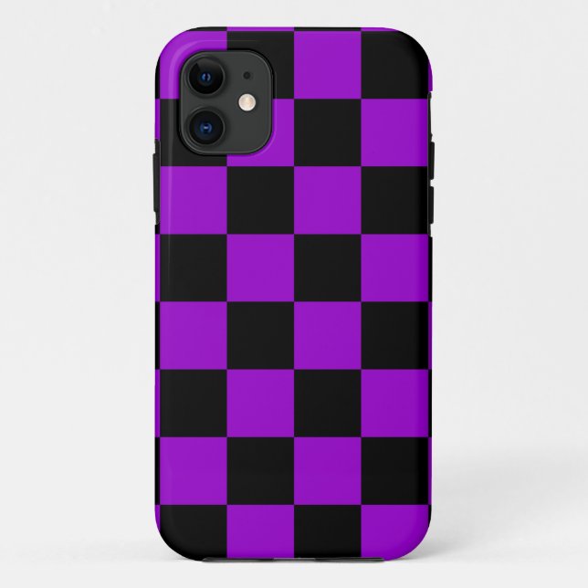 Corey Tiger 80er Neon Checkerboard (Lila) Case-Mate iPhone Hülle (Rückseite)