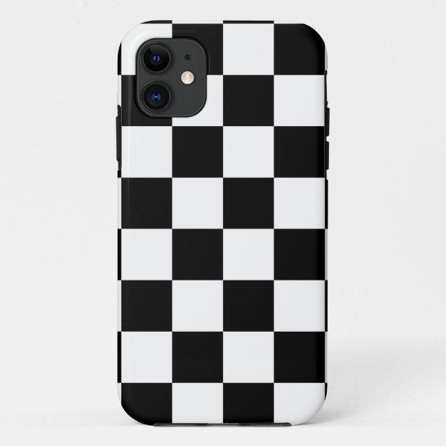 Corey Tiger 80er Neon Checkerboard (schwarz / weiß Case-Mate iPhone Hülle (Rückseite)