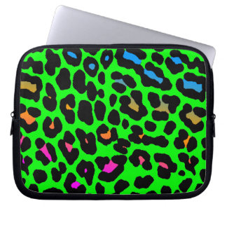 Corey Tiger 80er Neon Leopard Print Laptopschutzhülle