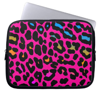 Corey Tiger 80er Neon Leopard Print Laptopschutzhülle