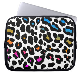Corey Tiger 80er Neon Leopardenprint Laptopschutzhülle