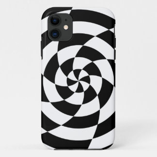 Corey Tiger 80er Neon Op Art (schwarz / weiß) iPhone 11 Hülle