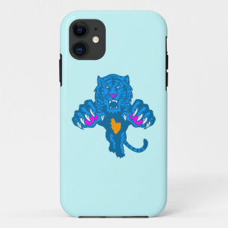 Corey Tiger 80er Neon Pouncing Tiger (blau) Case-Mate iPhone Hülle