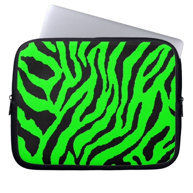 Corey Tiger 80er Neon Tiger Print Laptopschutzhülle (Vorderseite)
