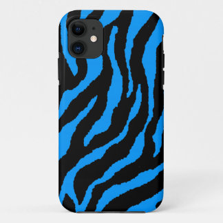 Corey Tiger 80er Neon Tiger Streifen (Aquamarin bl iPhone 11 Hülle