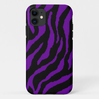 Corey Tiger 80er Neon Tiger Streifen (Lila) iPhone 11 Hülle