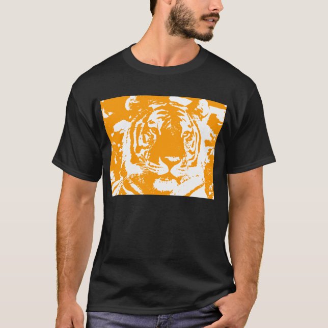 COREY TIGER 80er ORANGE TIGER FACE T-Shirt (Vorderseite)