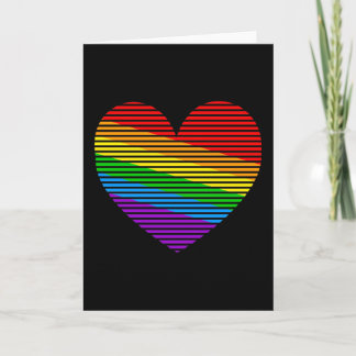 Corey Tiger 80er Rainbow Strip Herzgrüßkarte Karte