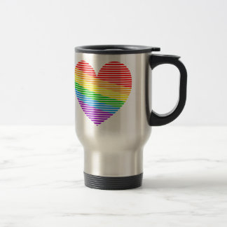 Corey Tiger 80er Rainbow Strip Herzreisen Umarmung Reisebecher