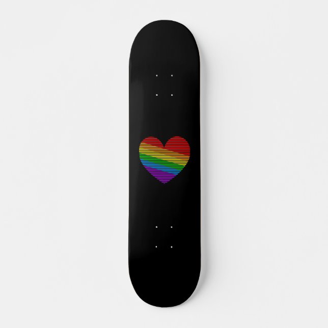 Corey Tiger 80er Rainbow Strip Skateboard (Vorne)