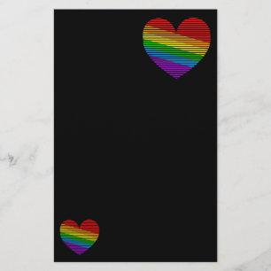 Corey Tiger 80er Regenbogen Streifen Herz Briefpap Briefpapier