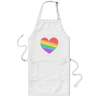 Corey Tiger 80er Regenbogen Streifen Herz Langes S Lange Schürze