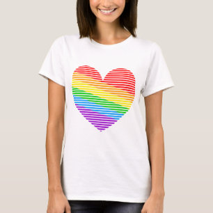 Corey Tiger 80er Regenbogen Streifen Herz Tank Top