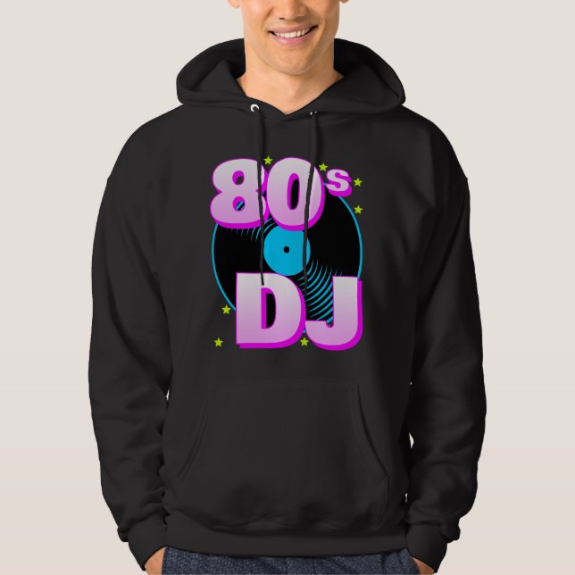 Corey Tiger 80er Retro "80er DJ" Hoodie (Vorderseite)