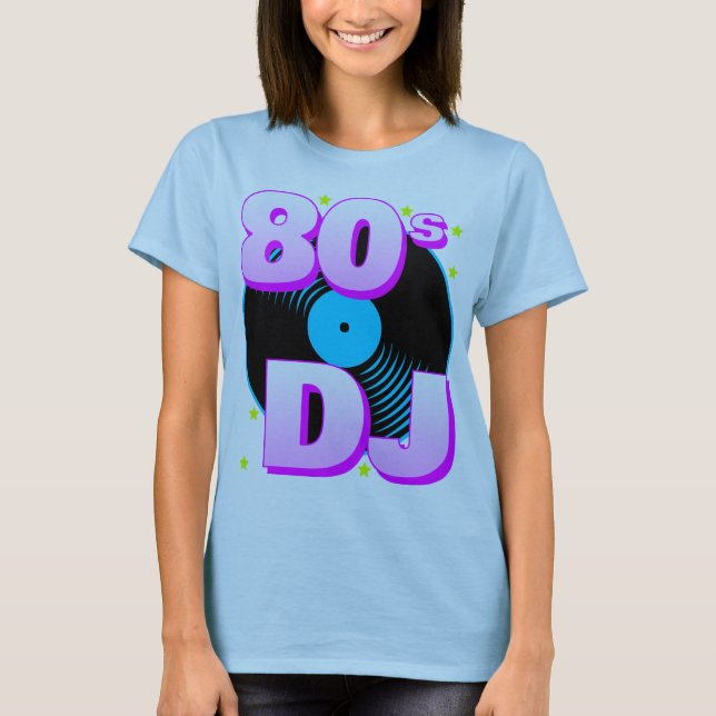 Corey Tiger 80er Retro 80er DJ T - Shirt (Vorderseite)