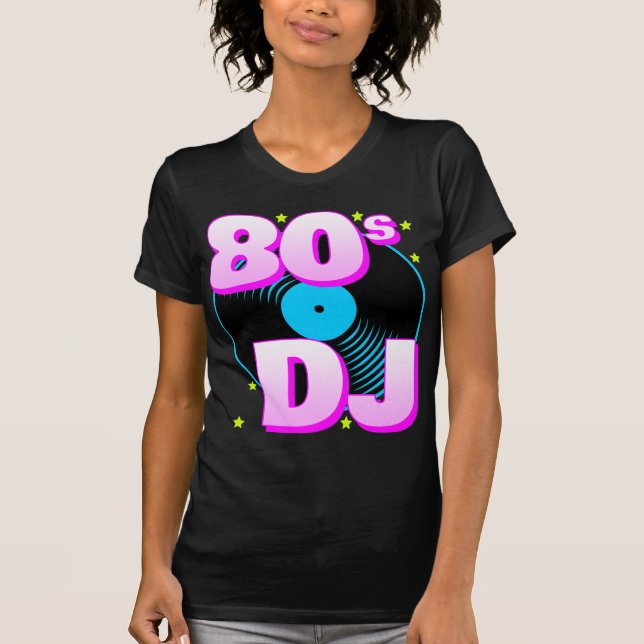 Corey Tiger 80er Retro 80er DJ T - Shirt (Vorderseite)