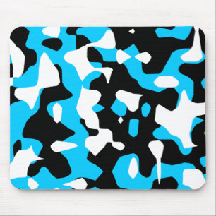 Corey Tiger 80er Retro Blau Camouflage (Camo) Mousepad