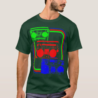 Corey Tiger 80er Retro Boombox Radio T-Shirt