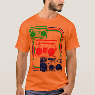 Corey Tiger 80er Retro Boombox Radio T-Shirt