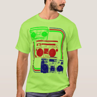 Corey Tiger 80er Retro Boombox Radio T-Shirt