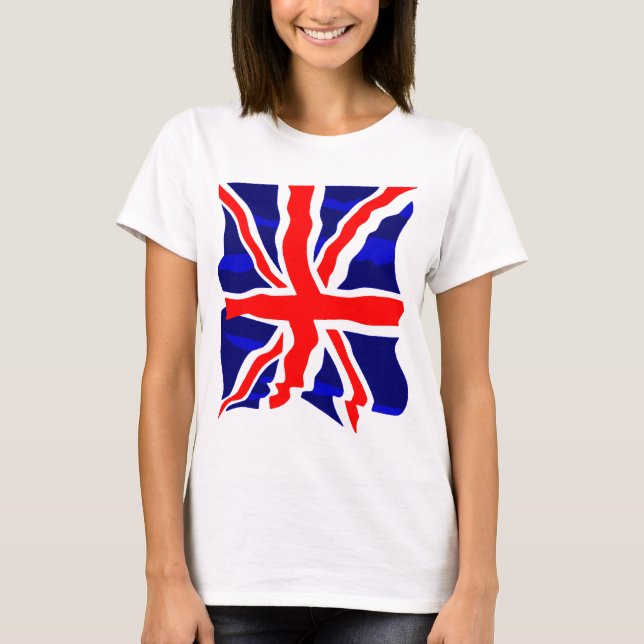 Corey Tiger 80er Retro Britische Flagge T-Shirt (Vorderseite)
