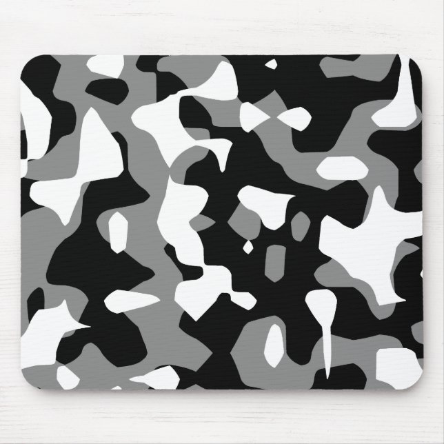 Corey Tiger 80er Retro Gray Camouflage (Camouflage Mousepad (Vorne)