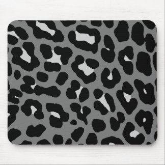 Corey Tiger 80er Retro Gray Leopard Print Mousepad