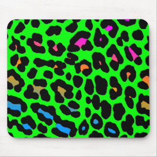 Corey Tiger 80er Retro Green Leopard Print Mousepa Mousepad