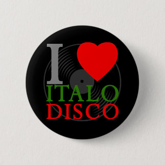 Corey Tiger 80er Retro I Liebe Italo Disco Button