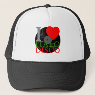 Corey Tiger 80er Retro I Liebe Italo Disco T - Shi Truckerkappe