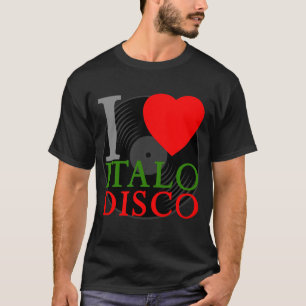 Corey Tiger 80er Retro Ich liebe Italo Disco T-Shirt