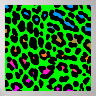Corey Tiger 80er Retro Leopard Muster Poster