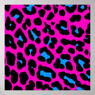 Corey Tiger 80er Retro Leopard Muster Poster