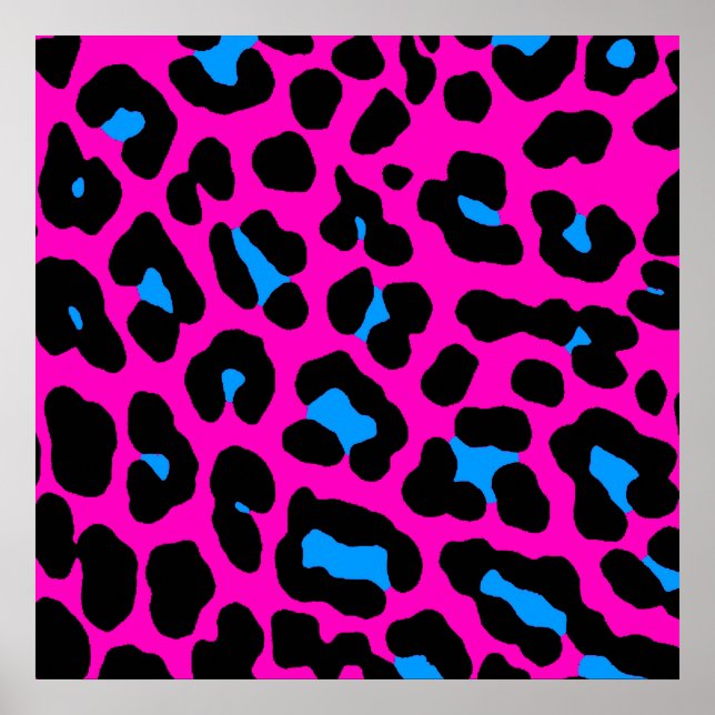 Corey Tiger 80er Retro Leopard Muster Poster (Vorne)