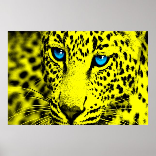 Corey Tiger 80er Retro Leopard Poster (Vorne)