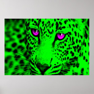 Corey Tiger 80er Retro Leopard Poster